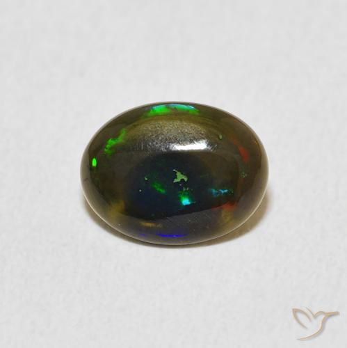 0.70ct 자연스러운 다색 오팔, 타원형, 불투명체