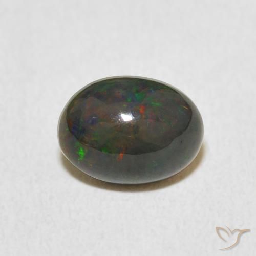 0.89ct 자연스러운 다색 오팔, 타원형, 불투명체