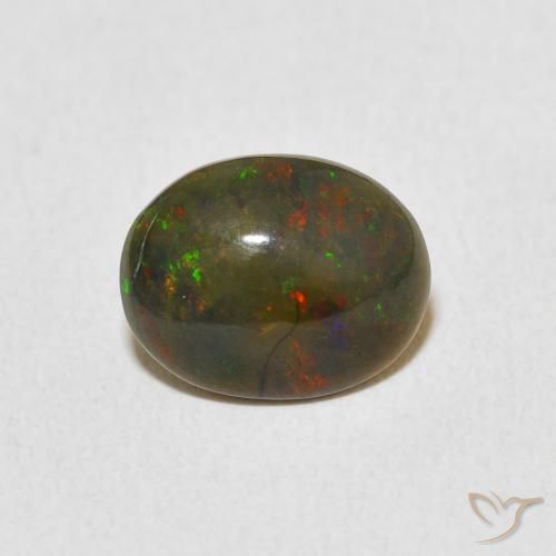 1.14ct 자연스러운 다색 오팔, 타원형, 불투명체