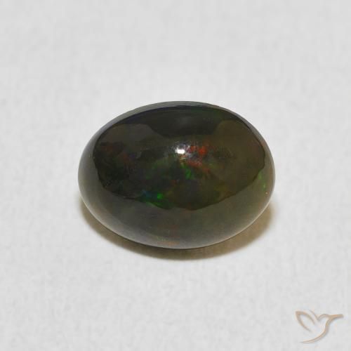 0.75ct 자연스러운 다색 오팔, 타원형, 불투명체