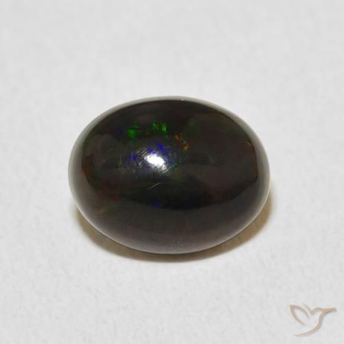 1.06ct 자연스러운 다색 오팔, 타원형, 불투명체