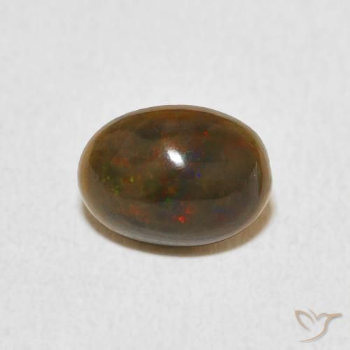 0.69ct 자연스러운 다색 오팔, 타원형, 불투명체