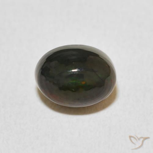1.29ct 자연스러운 다색 오팔, 타원형, 불투명체