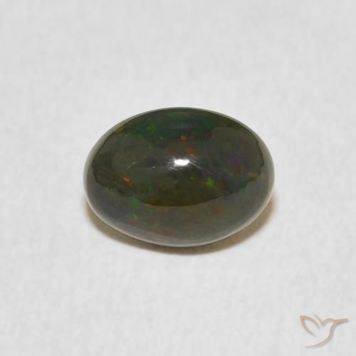 0.79ct 자연스러운 다색 오팔, 타원형, 불투명체