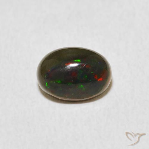 0.60ct 자연스러운 다색 오팔, 타원형, 불투명체