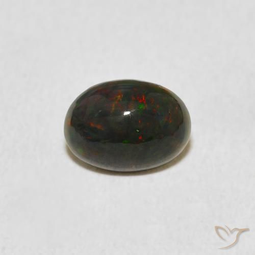 0.67ct 자연스러운 다색 오팔, 타원형, 불투명체