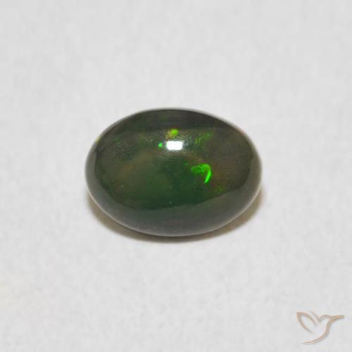 0.45ct 자연스러운 다색 오팔, 타원형, 불투명체