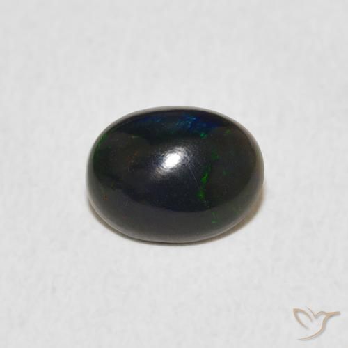 0.60ct 자연스러운 다색 오팔, 타원형, 불투명체