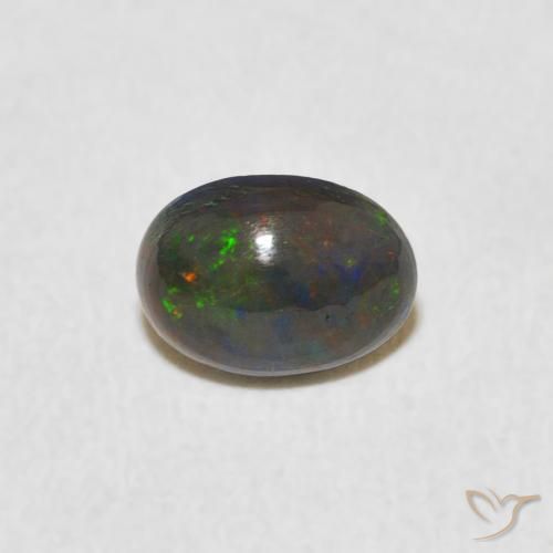 0.48ct 자연스러운 다색 오팔, 타원형, 불투명체