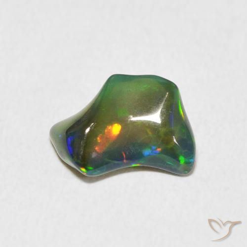 1.66ct 자연스러운 다색 오팔, 팬시한, 불투명체