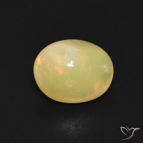 0.74ct 자연스러운 다색 오팔, 타원형, 투명한
