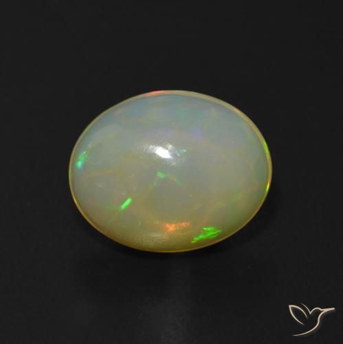 1.71ct 자연스러운 다색 오팔, 타원형, 투명한