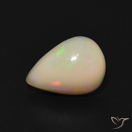 1.07ct 자연스러운 다색 오팔, 배 모양, 투명한
