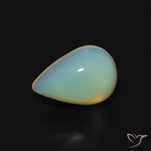 1.00ct 자연스러운 다색 오팔, 배 모양, 투명한