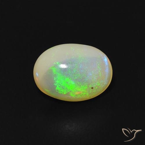 0.48ct 자연스러운 다색 오팔, 타원형, 투명한