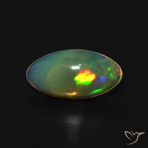 0.80ct 자연스러운 다색 오팔, 보석, 투명한