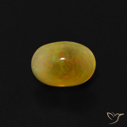 0.49ct 자연스러운 다색 오팔, 타원형, 투명한