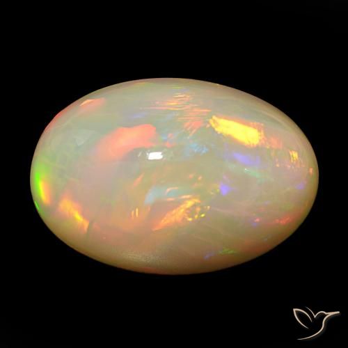 18.83ct 다색 오팔, 타원형, 불투명체