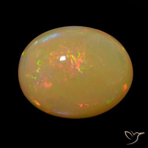 20.25ct 다색 오팔, 타원형, 불투명체