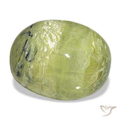 14.90캐럿 천연 따뜻한 녹색 오팔, 타원형 컷, 18.4×14.5 mm, 불투명체