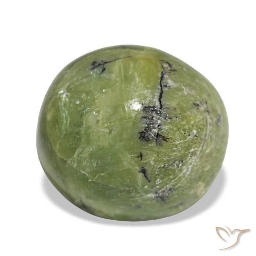 4.99캐럿 천연 따뜻한 녹색 오팔, 타원형 컷, 11.2×10.2 mm, 불투명체
