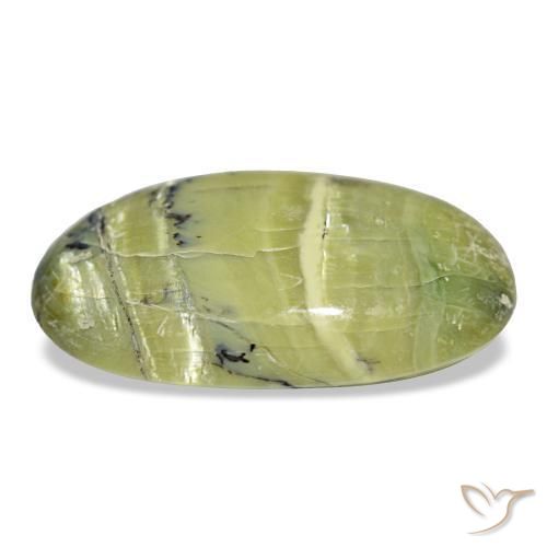 7.08캐럿 천연 따뜻한 녹색 오팔, 타원형 컷, 18.6×12.3 mm, 불투명체