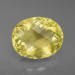 6.59캐럿 천연 레몬 오르토클레이스, 타원형 컷, 13.1×10.6 mm, VVS-VS