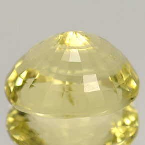 5.38캐럿 천연 레몬 오르토클레이스, 타원형 컷, 12.9×9.7 mm, VS