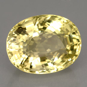 6.60캐럿 천연 레몬 오르토클레이스, 타원형 컷, 13×10 mm, VS