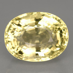 6.60캐럿 천연 레몬 오르토클레이스, 타원형 컷, 13×10 mm, VS