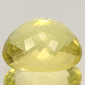 6.59캐럿 천연 레몬 오르토클레이스, 타원형 컷, 13.1×10.6 mm, VVS-VS