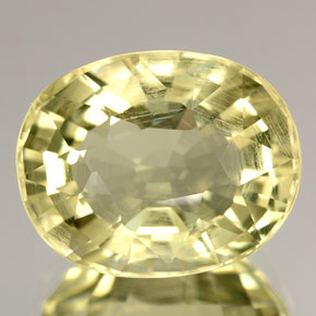 4.56캐럿 천연 레몬 오르토클레이스, 타원형 컷, 11.6×9.2 mm, VS