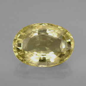4.42캐럿 천연 레몬 오르토클레이스, 타원형 컷, 13×9.4 mm, VS