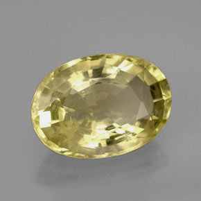 4.42캐럿 천연 레몬 오르토클레이스, 타원형 컷, 13×9.4 mm, VS