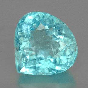 5.87캐럿 천연 씨 블루 파라이바 투르말린, 배 모양, 12×11.7 mm, I1