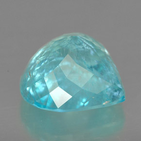 5.87캐럿 천연 씨 블루 파라이바 투르말린, 배 모양, 12×11.7 mm, I1