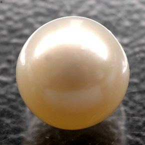 2.52캐럿 천연 크림 진주, 구형 / 볼, 7.12 mm, 불투명체