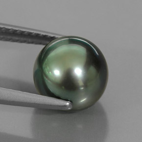 3.83캐럿 천연 그린 진주, 구형 / 볼, 8.18 mm, 불투명체
