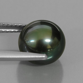 4.56캐럿 천연 그린 진주, 구형 / 볼, 8.75 mm, 불투명체