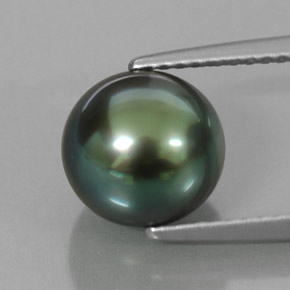 4.73캐럿 천연 그린 진주, 구형 / 볼, 8.82 mm, 불투명체
