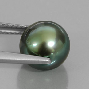 4.73캐럿 천연 그린 진주, 구형 / 볼, 8.82 mm, 불투명체