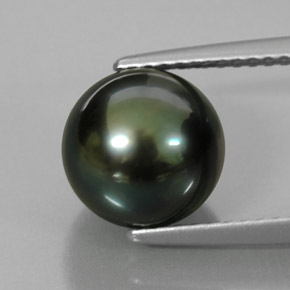 4.66캐럿 천연 그린 진주, 구형 / 볼, 8.78 mm, 불투명체