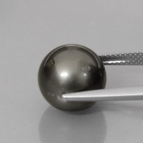 10.90캐럿 천연 블랙 멀티컬러 진주, 구형 / 볼, 11.43 mm, 불투명체