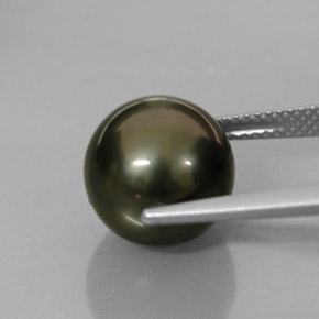 10.43캐럿 천연 블랙 멀티컬러 진주, 구형 / 볼, 11.33 mm, 불투명체