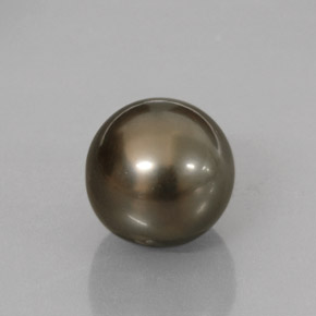 9.95캐럿 천연 블랙 멀티컬러 진주, 구형 / 볼, 11.17 mm, 불투명체