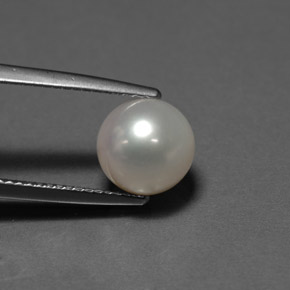 4.47캐럿 천연 크림 진주, 구형 / 볼, 8.61 mm, 불투명체