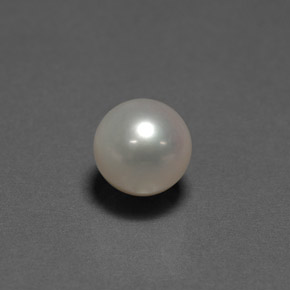 4.47캐럿 천연 크림 진주, 구형 / 볼, 8.61 mm, 불투명체