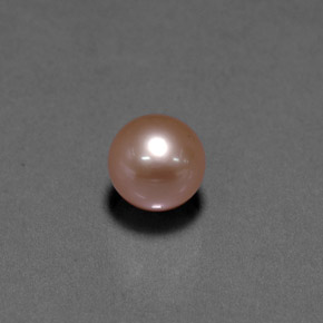 2.98캐럿 천연 핑크 진주, 구형 / 볼, 7.49 mm, 불투명체