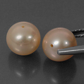 캐럿 천연 핑크 진주 보석, 구형 / 볼, 7.75 mm, 불투명체