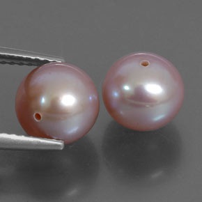 캐럿 천연 라벤더 진주 보석, 구형 / 볼, 8.01 mm, 불투명체
